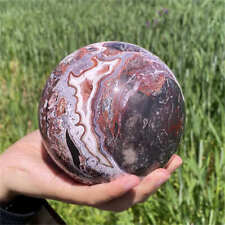 3.96lb Natural Mexican Agate Quartz Sphere Crystal Ball Reiki Crystal Decor Gift picture