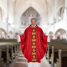 Red Constantinople Chasuble and Stole Confirmation Vestments for Church 51 In picture