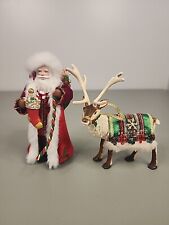 Hallmark 2023 Father Christmas And Limited Reindeer Ornament Set Of 2 picture