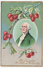 c1909 George Washington Father of his Country~Vintage Embossed Postcard picture