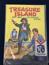 Vintage Treasure Island cut-out coloring book 1968 QUAKER OATS Premium Sealed picture