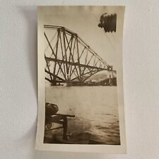 Antique Photograph Snapshot Military Navy USS Cuyama Bridge Edinburgh, Scotland picture