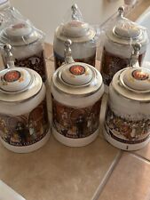 6 Vintage Collectable Beer Steins  picture