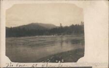 RPPC Thompson Falls,MT The River at Thompson Sanders County Montana Postcard picture