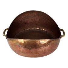 Vintage Hammered Copper & Brass Handle Basket Turkey Irvine Charm & Design picture