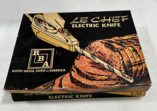 Vintage RBA LE Chef Electric Carving Knife Roto Broil Corporation New In Box picture