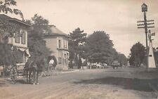 Vtg 1910 RPPC Sreet Scene with Horse and Buggie Windmill Electric Pole  picture