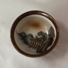 Antique Japanese Hand Painted Porcelain Sake Cup c. early 20th century picture
