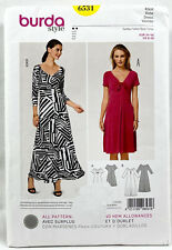 2000s Burda Sewing Pattern 6531 Womens Dress 2 Sleeves 2 Lengths Size 8-20 10981 picture