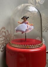 VINTAGE REUGE DANCING PINK TOP BALLERINA MUSIC BOX. RED BASE  SEE VIDEO picture