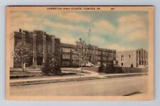Carlisle PA-Pennsylvania, Lamberton High School, Antique Vintage c1945 Postcard picture