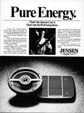 1980 Jensen Coax 1 Car Stereo Speaker Pure Energy vintage Print AD picture