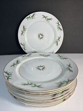 Sears Harmony House China Dinner Plates 8 Lavender Green Eight 10 1/4”1954 picture