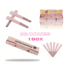1 Box/32pcs Pink Lady Hornet 78mm Natural Pre Rolled Rolling Cones Paper THB-93 picture