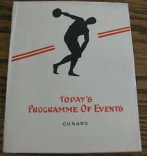 CUNARD WHITE STAR LINE July 27, 1935  RMS FRANCONIA Programme of Events picture