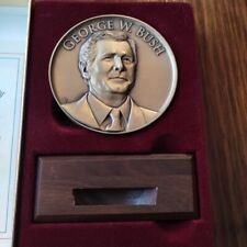 George W Bush 2001 Presidential Inaugural Bronze Medal With Stan And Certificate picture