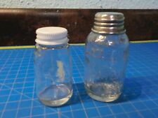 Lot of 2 Vintage Mini  Jars With Lids Clear Glass - 1 Made In China picture
