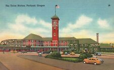 Vintage Postcard 1930's The Union Station Portland Oregon OR Pub. Angelus Commer picture