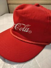 Red Embroidered Coca-Cola Snapback Hat picture