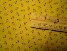 Antique fabric strip 1800's Yellow calico 8