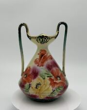 Rare Limoges Hand-Painted Porcelain Vase with Intricate Floral Design picture
