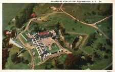 Vintage Postcard 1920's Aeroplane View of Fort Ticonderoga New York N.Y. picture