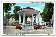 1936 Bandstand Cathedral Park Plaza Panama Rep of Panama Vintage Postcard picture