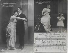 4 Edmund Eysler's Johann der Zweite (1909) vintage Real Photo RPPC postcards picture