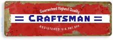 TIN SIGN Craftsman Sign Retro Rustic Tool Box Garage Auto Shop Sign Red C281  picture
