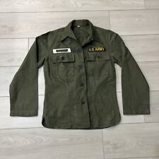 Vintage WWII US Women's Army HBT Uniform Jacket Shirt Herringbone Twill Tagged S picture