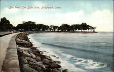 Sea Wall ~ Sea Side Park Bridgeport Connecticut ~ c1905 UDB vintage postcard picture