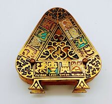 Jewish Triangle Napkin Holder 12 Tribes Sons of Israel Brass picture