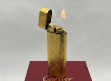 Ignition confirmed Cartier Gold Leaf Gas Lighter Lighter Gold 7427050 picture