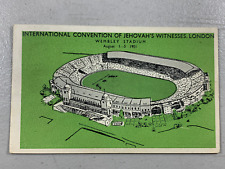 Original 1951 London UK Intl Assembly Convention Postcard Watchtower Jehovah picture