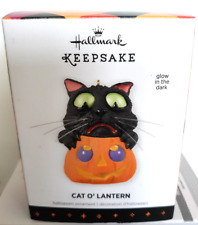 Hallmark Halloween Ornament Cat O' Lantern black cat & pumpkin 2013 picture