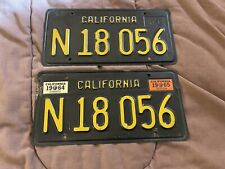 Vintage Pair Of California Black License Plates 1965 Tag Used DMV Clear picture