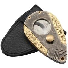 Galiner High-end Antique Cigar Cutter Knife Copper Silver Inox Carving Sharp picture
