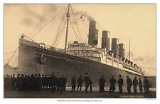 OCEAN LINERS 2087b R.M.S. Mauretania at Dock Photo Poster  12 x 18 picture