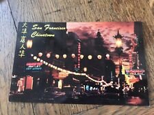 Night Scene in Chinatown in San Francisco California Postcard picture