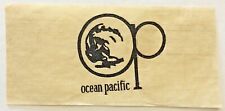Original Vintage Ocean Pacific Logo Mini Iron On Transfer Black  picture