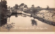 PORTAGE, COLUMBIA COUNTY, WI ~ CANAL LOCK AT FT WASHINGTON, REAL PHOTO PC 1906 picture