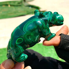 178G Natural glossy Malachite Crystal Handcarved hippo mineral sample picture