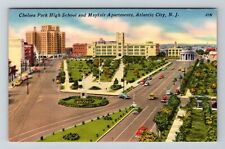Atlantic City NJ-New Jersey Chelsea Park High School Mayfair Apts. Old Postcard picture