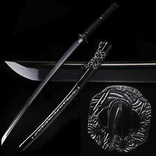 All Black T10 Steel Japanese Samurai Sword Katana Razor Sharp Full Tang US Stock picture