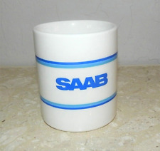 SAAB Automotive Coffee Mug  Blue Stripe Clean Desgin - Hard to find VERY CLEAN picture