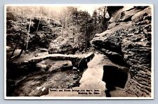 K2/ Logan Ohio RPPC Postcard c1940s Hocking Hills Old Man's Cave 210 picture