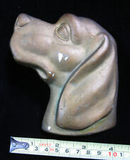 Vintage CHALKWARE Plaster Old HOUND DOG Profile 3-D Kitsch Wall Mount PLAQUE picture