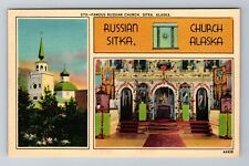Sitka, AK-Alaska, Russian Church Antique, Vintage Souvenir Postcard picture
