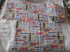 VTG football pro sports teams bedroom VALANCES & PILLOW Bears Lions Giants NFL++ picture