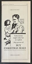 1929 Christmas Seals Tuberculosis Associations of America B&W Vintage Print Ad picture